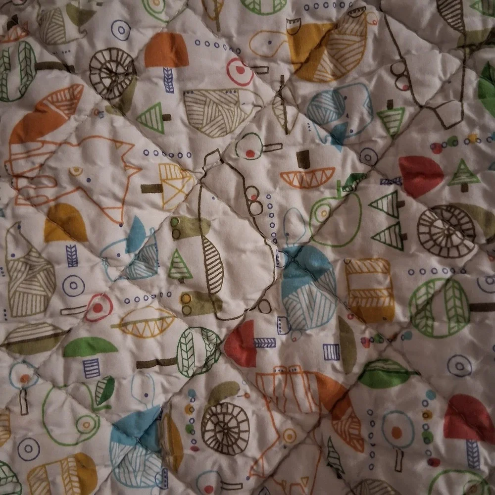 Land Of Nod Nature Trail Changer Cover AOP EUC Lot Of‎ 2
